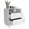 Tuhome Portanova Two Drawer Dresser, Two Open Shelves, Superior Top, Four Legs, White CLB6739 - alternate 7